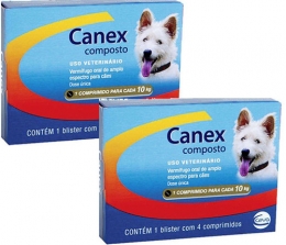 Kit 2 Canex Composto 4 Comprimidos Cães 10 Kg