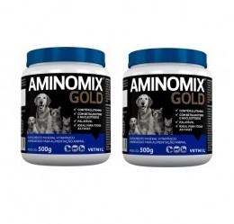 Kit 2 Aminomix Gold 500g Vetnil Suplemento Vitamínico