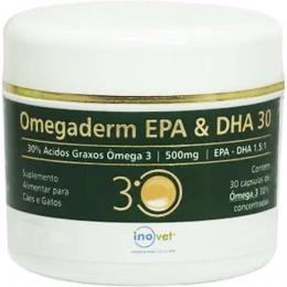 Omegaderm EPA &amp; DHA 30% 500mg 30 Cápsulas Inovet
