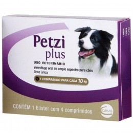 Petzi Plus Para Cães 4 Comprimido Para Cada 10kg