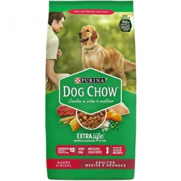 Ração Dog Chow Saúde Visível para Cães Adultos Raças Médias e Grandes - 3 Kg