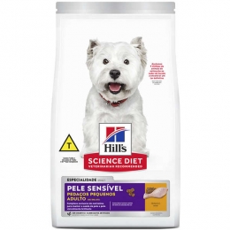 Ração Hill's Science Diet Pedaços Pequenos Pele Sensível para Cães Adultos - 2,4 Kg