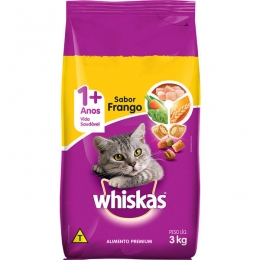 Ração Whiskas Frango para Gatos Adultos - 3 Kg