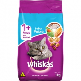 Ração Whiskas Peixe para Gatos Adultos - 1 Kg