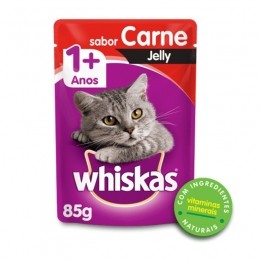 Sache Whiskas 1+ Adulto Carne Jelly 85g