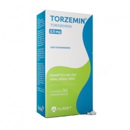 Torzemin 2,0mg Diurético para Cães Avert 30 Comprimidos