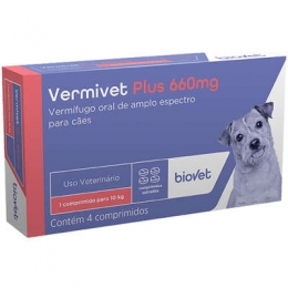 Vermífugo Biovet Para Cães Vermivet Plus 660mg