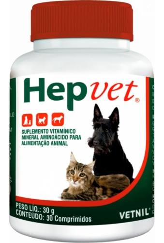 Hepvet Cães E Gatos 30 Comprimidos