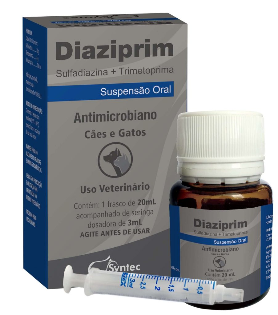 Antimicrobiano - Diaziprim 20 Ml - Cães E Gatos - Synte