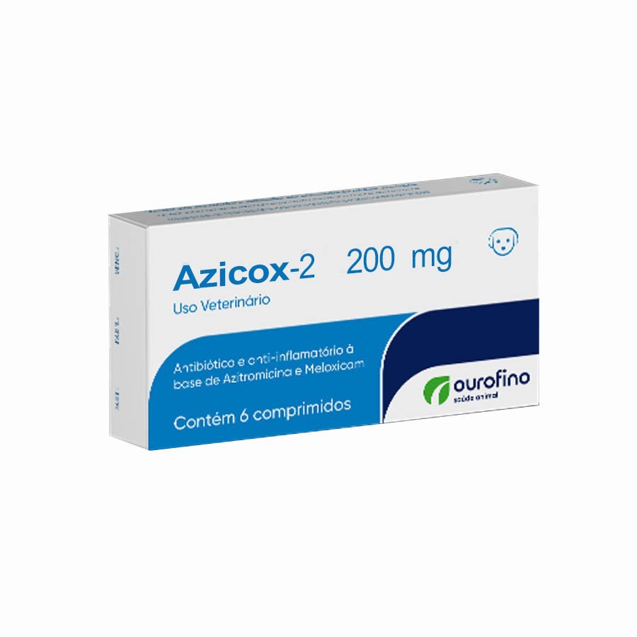 Azicox-2 200mg Ourofino Antibiotico 6 Comprimidos