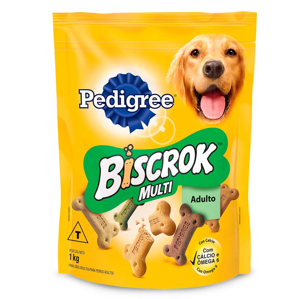 Biscoito Pedigree Biscrock Multi Adulto 1kg