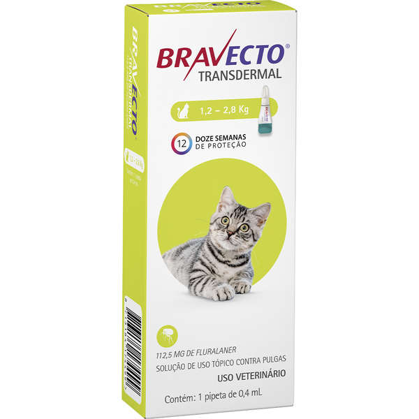 Bravecto Gatos 1,2 A 2,8 Kg Transdermal
