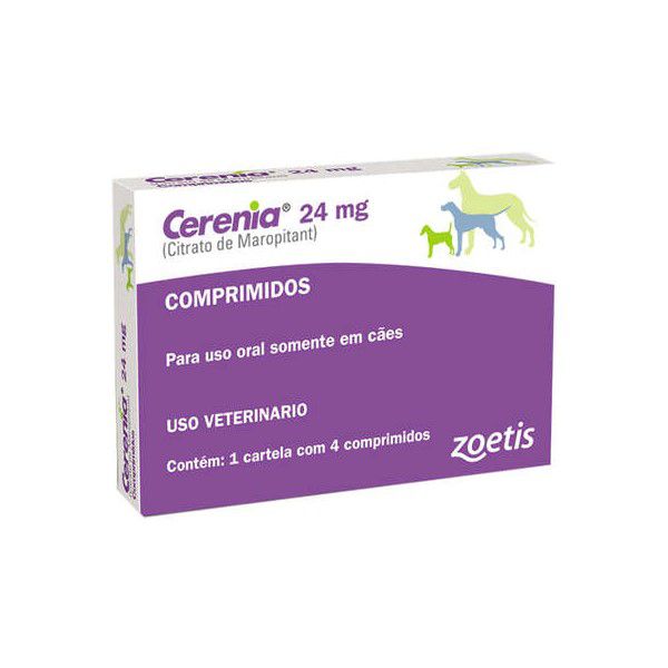 Cerenia de 4 Comprimidos 24 mg Zoetis Para Cães