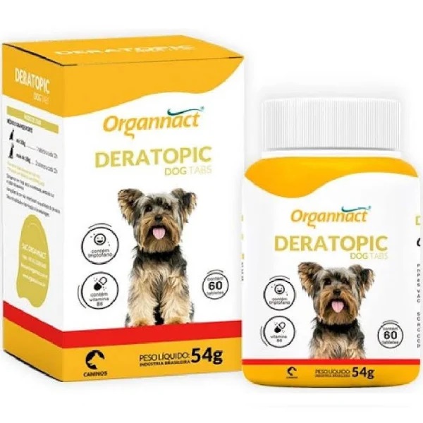 Deratopic Dog Tabs 54g Organnact Para Cães