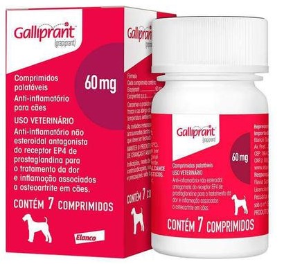 Galliprant 60mg Anti-inflamatório Para Cães 7 Comprimidos