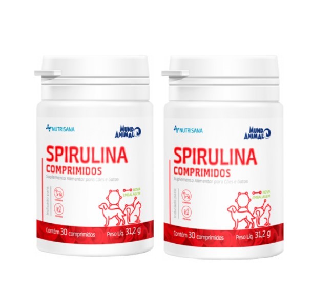 Kit 2 Spirulina Nutrisana Suplemento 30Comprimidos 31,2g