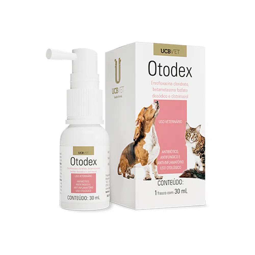 Otodex UCBVET Antibiótico  Para Cães e Gatos 30ml