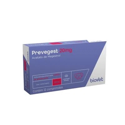 Preve-Gest Anticoncepcional 20mg 12 Comprimidos Biovet