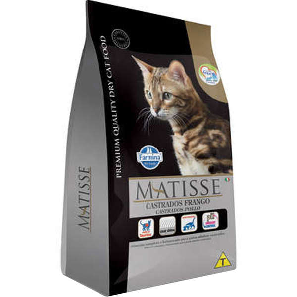 Ração Farmina Matisse Frango para Gatos Castrados - 800 g