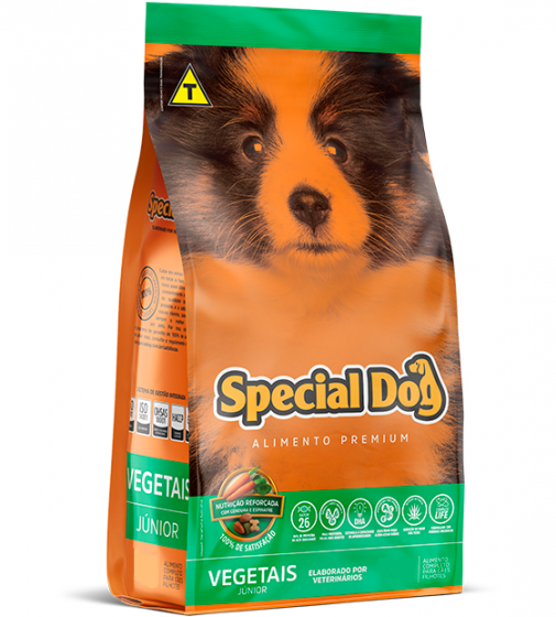 Ração Special Dog Premium Junior Vegetais para Cães Filhotes - 3 Kg