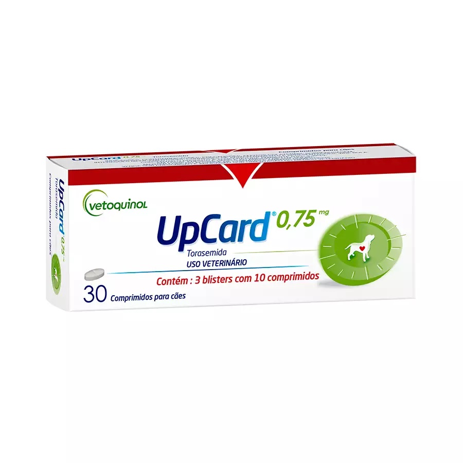 UpCard 0,75mg 30 Comprimidos Para Cães