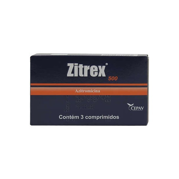 Zitrex 500 Azitromicina Antibiótico Cepav 3 Comp.