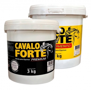 Kit 3kg Cavalo Forte Premium + 3kg Crescimento Suplemento