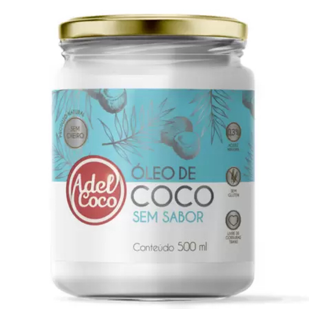 Óleo De Coco Sem Sabor Premium Adel Coco - 500ml