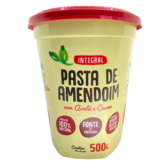 Pasta de Amendoim Com Avelã e Cacau 500g