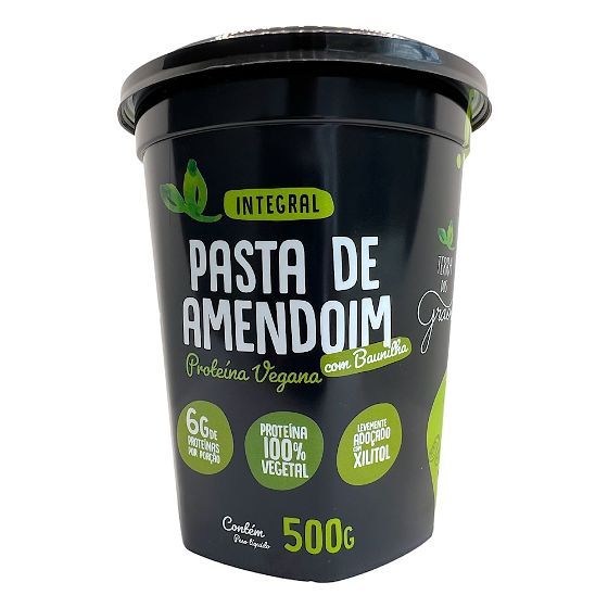 Pasta de Amendoim Integral Proteína Vegana com Baunilha 500g