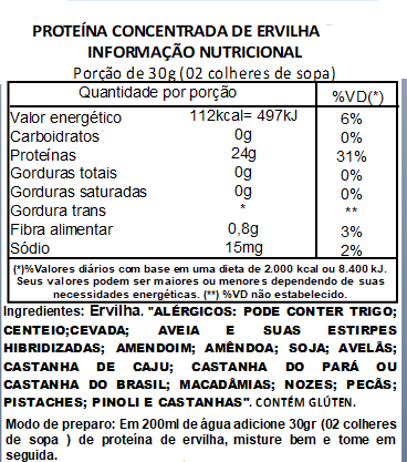 Proteína de Ervilha Importada (Vegan Protein) - 1kg