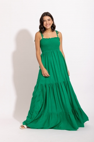 Vestido Lastex Verde