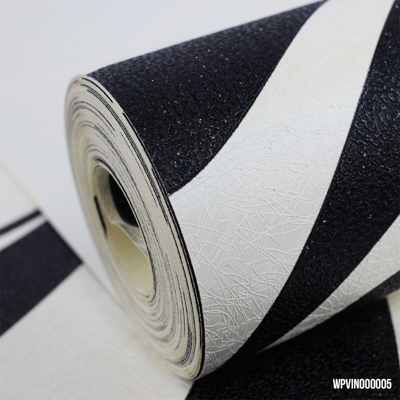 Papel de Parede Preto e Branco Lavável com 2 tipos de Texturas