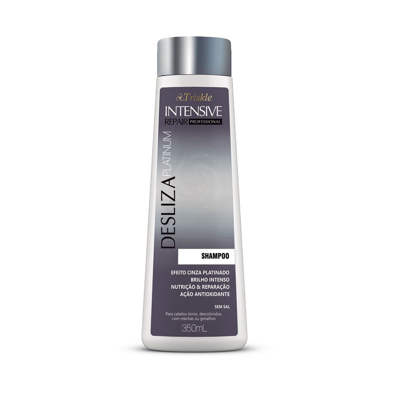 Shampoo Intensive Repair Desliza Platinum Triskle 350ml - Foto 0