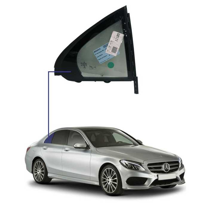 Vidro Óculo Fixo Traseiro Direito Mercedes-Benz Classe C 2015 a 2020 Importadora