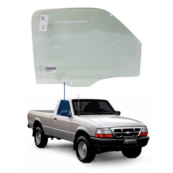 Vidro Porta Dianteira Direita Ford Ranger 1996 a 2011 Fanavid