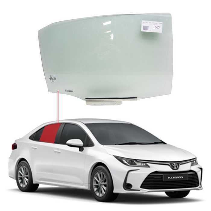 Vidro Porta Traseira Direita Toyota Corolla 2014 a 2019 Importadora