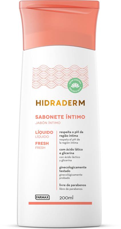 SABONETE LIQUIDO INTIMO HIDRADERM FRESH 200ML - FARMAX
