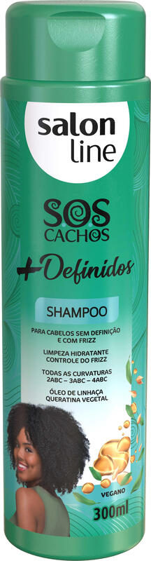Shampoo 300ml S.o.s Cacho + Definidos 300ml - Salon Line