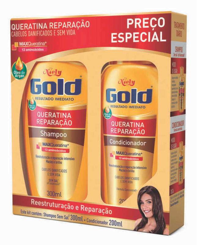 Shampoo+condicionador Niely Gold Queratina Reparação -loreal