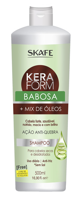 Shampoo Keraform Babosa + Mix De Óleos 500ml - Skafe
