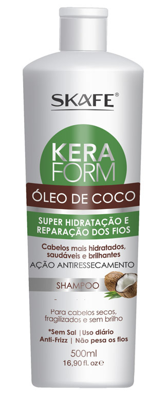 Shampoo Keraform Óleo De Coco 500ml - Skafe