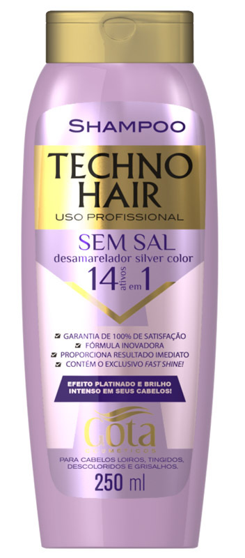 Shampoo Techn Hair Desama. Silver Color 250ml - Gota Dourada