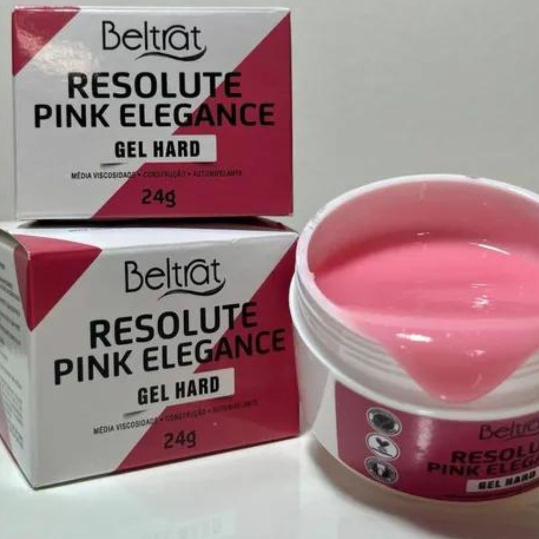 Gel Autonivelante para Unhas - Beltrat Resolute Pink Elegance 24g