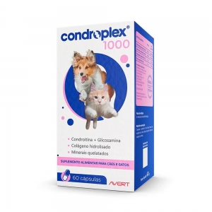 Suplemento para Cães e Gatos Condroplex 1000 (60 Cápsulas) - Avert