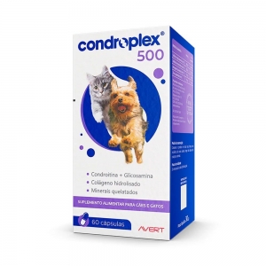 Suplemento para Cães e Gatos Condroplex 500 (60 Cápsulas) - Avert