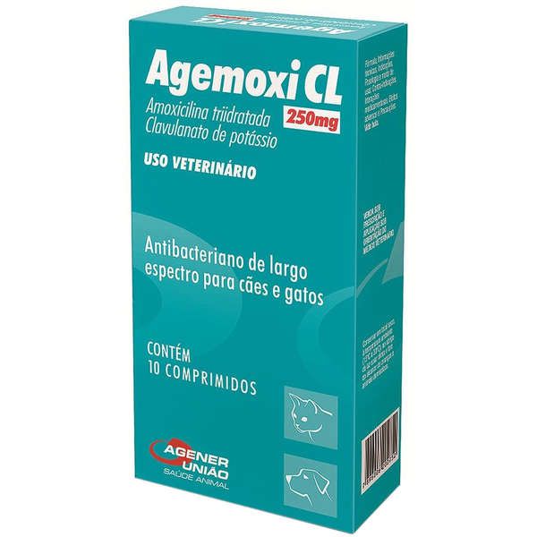 Antibiótico para Câes e Gatos Agemoxi 250mg - Agener União