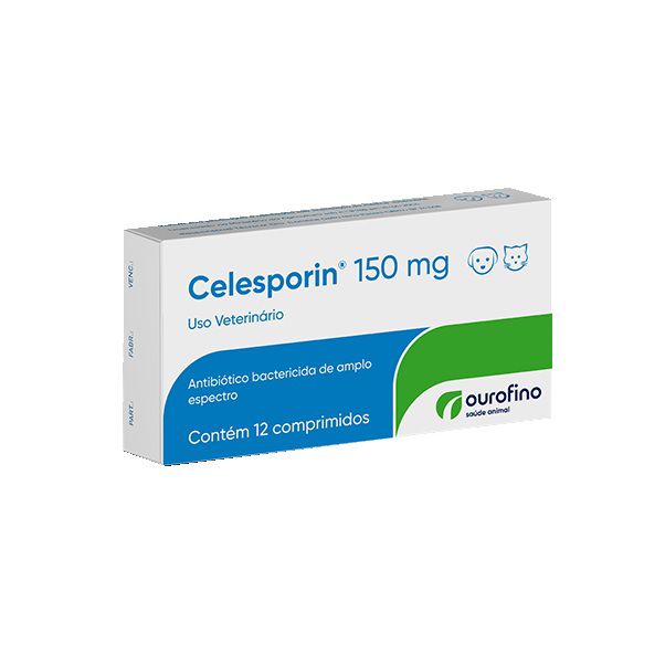 Antibiótico para Cães e Gatos Celesporin 150mg - Ourofino