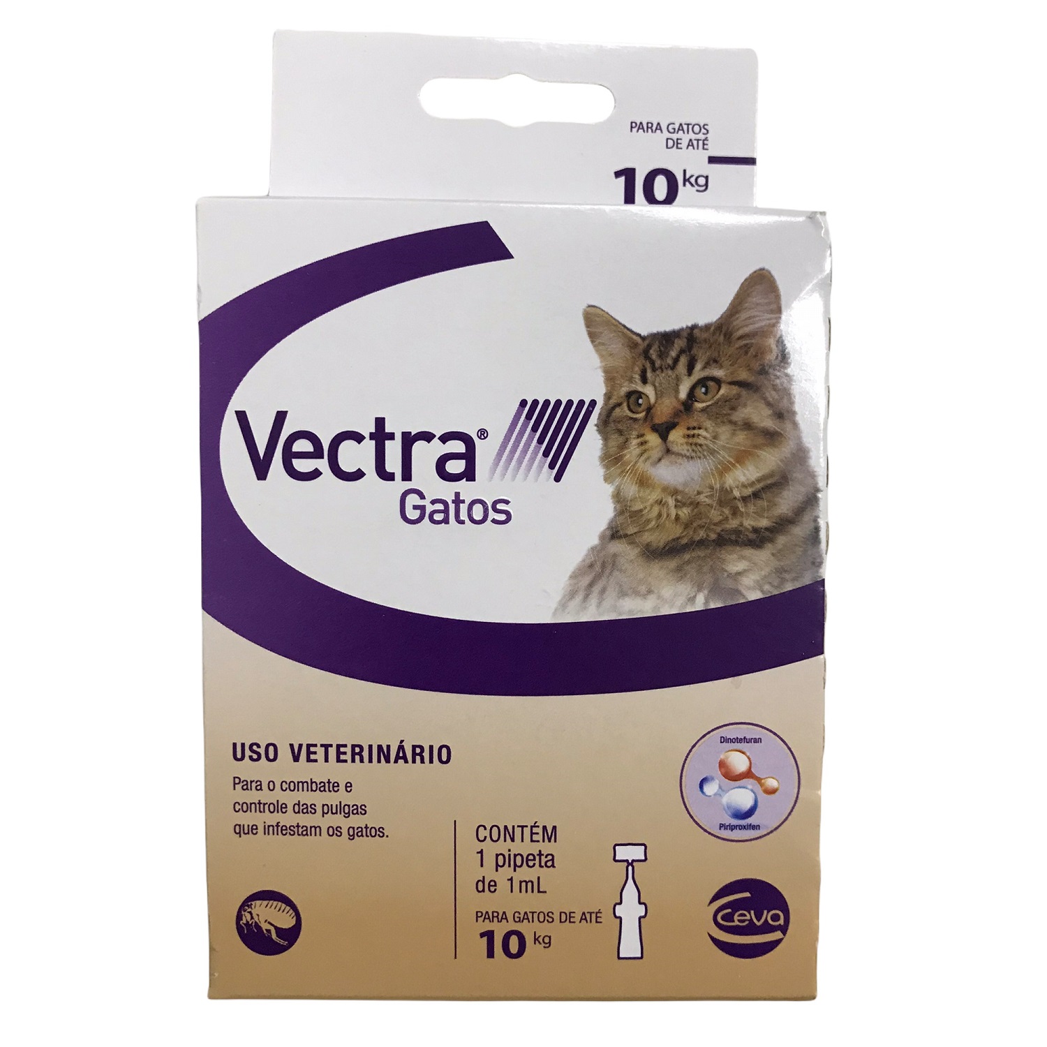 Antipulgas para Gatos até 10kg Vectra 3D - Ceva  ( Validade Fevereiro/2022)