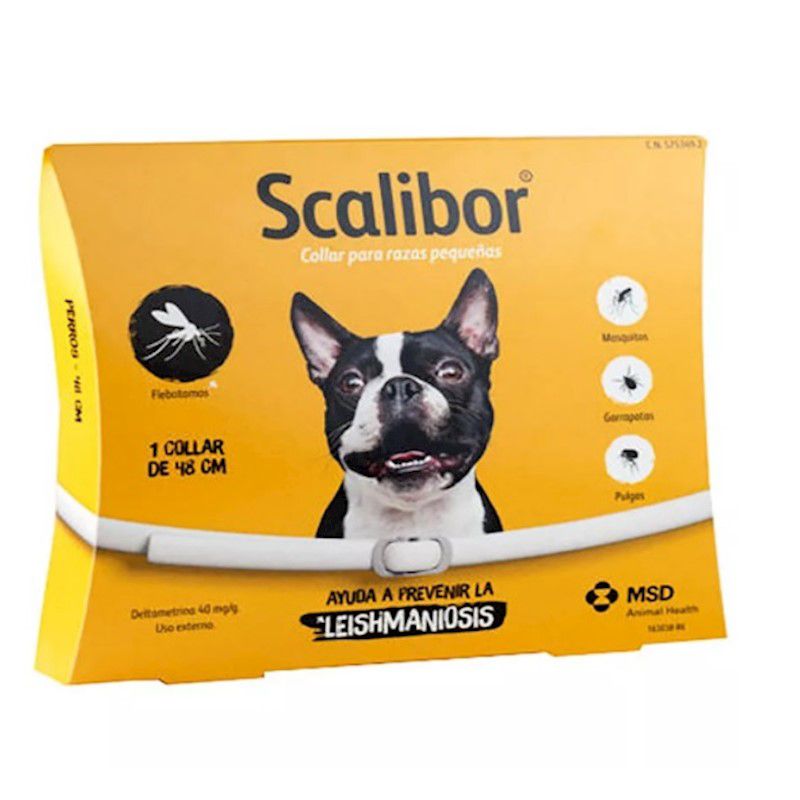 Coleira Antiparasitária para Cães de Pequeno e Médio Porte Scalibor 19g - MSD Saúde Animal